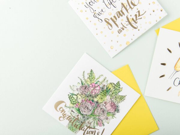 Selection of Sunshine for Breakfast celebration cards