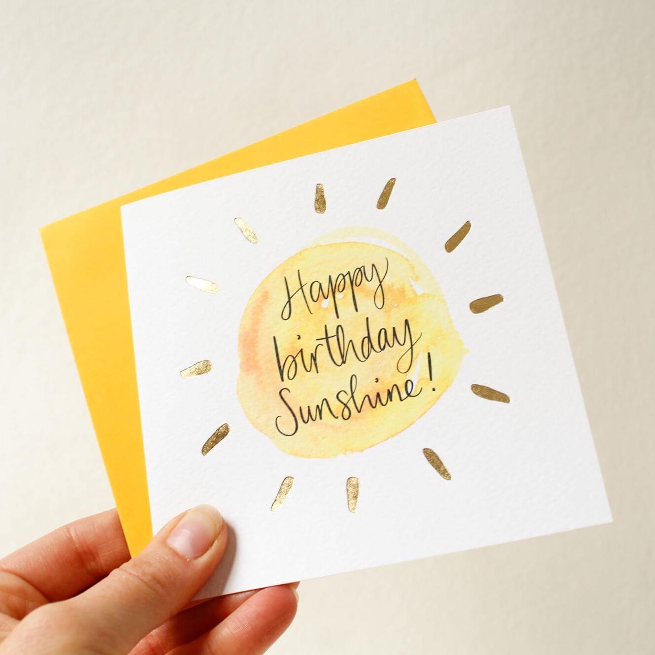 Happy Birthday Sunshine Card - Sunshine for Breakfast