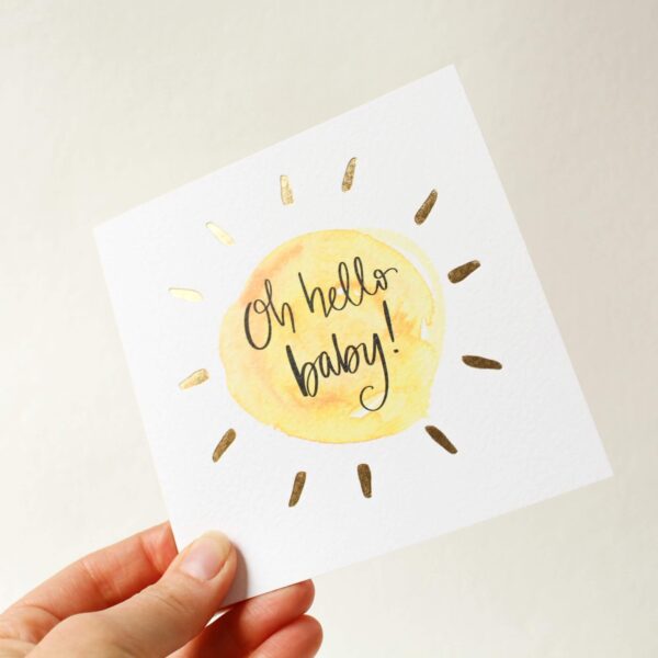 Oh hello baby - greeting card