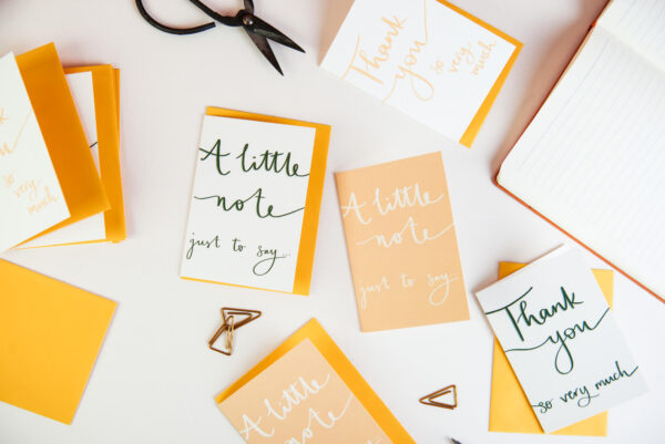 mini notecards set with thank you and positive messages