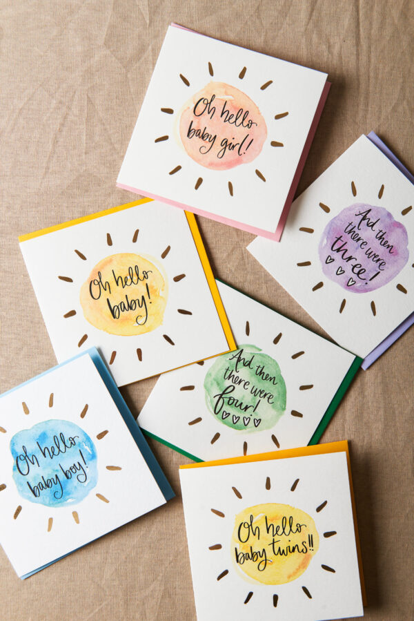 Luxury new baby cards by Sunshine for Breakfast
