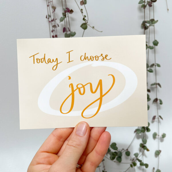 Today I choose joy postcard