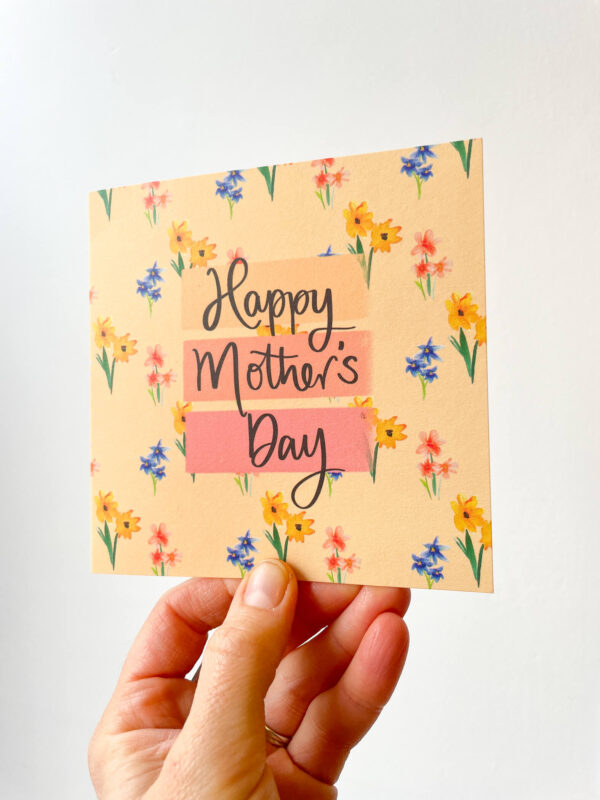 Happy Mother's Day, yellow floral card