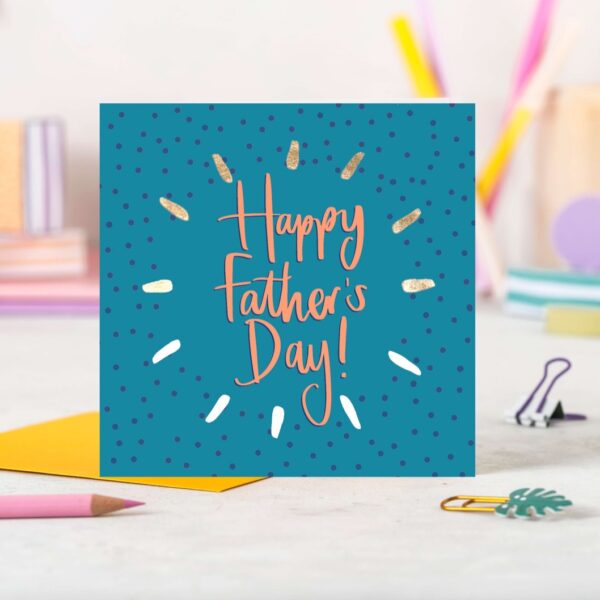 Blue and orange Happy Father's Day card